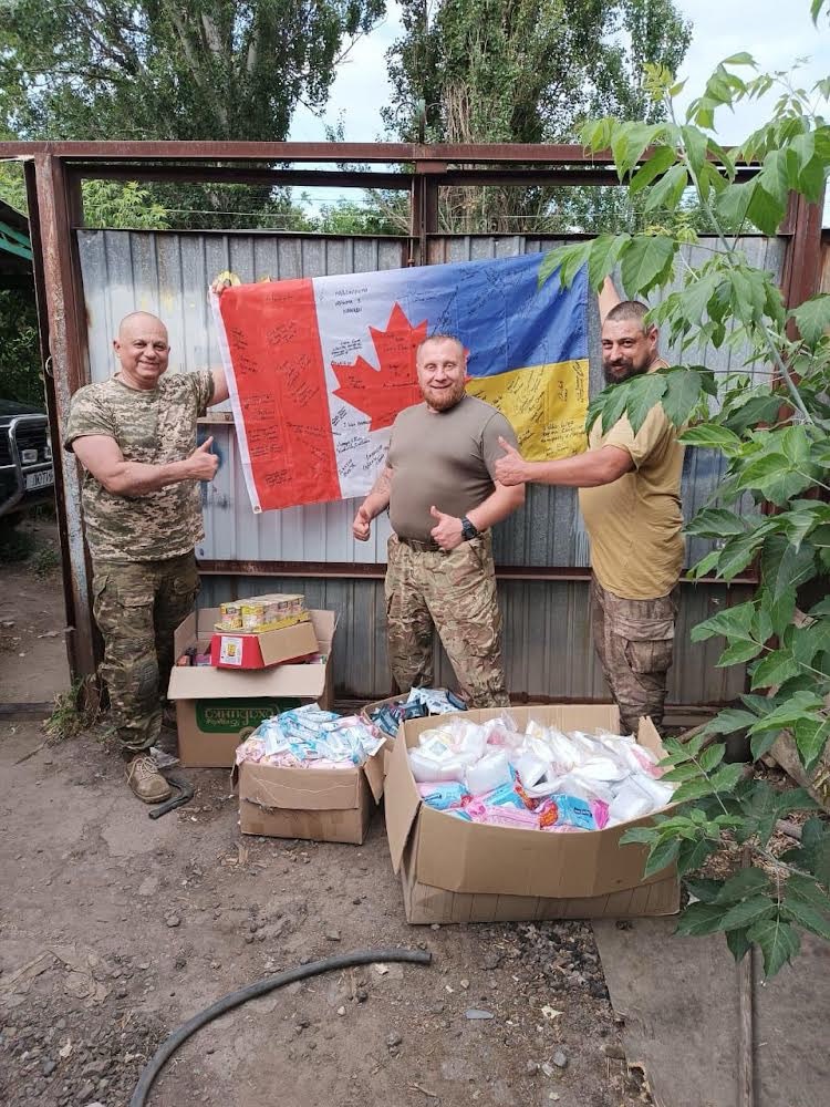 Flag and Postcards from Oshawa, Ontario Reach 93 Brigade in&nbsp;Ukraine